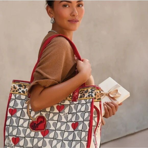 NWT$150 2025 Cat Kitty Brighton Canvas Wild Love Tote Travel Beach - Picture 1 of 7